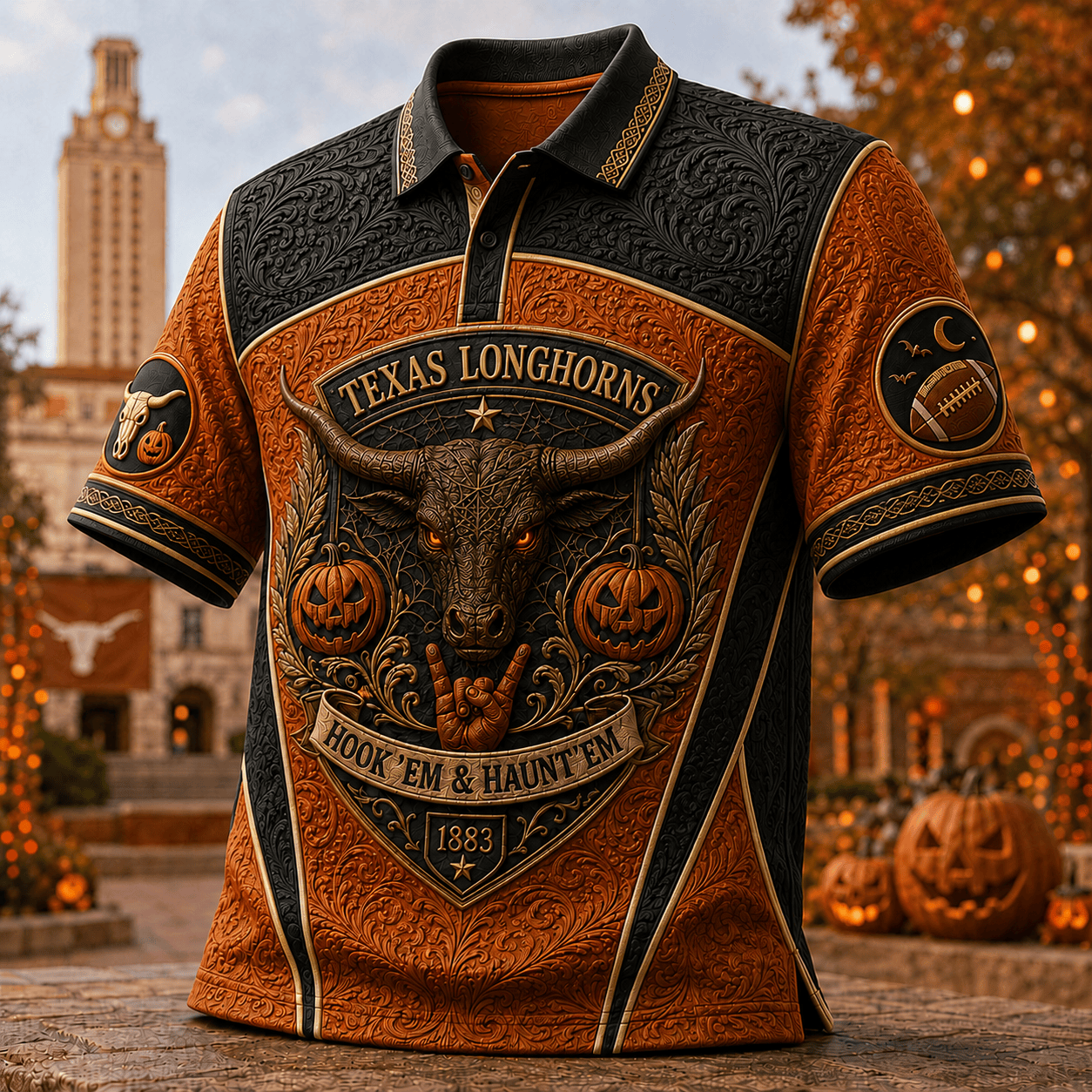 PREMIUM TLS EMBOSS POLO SHIRT HQH