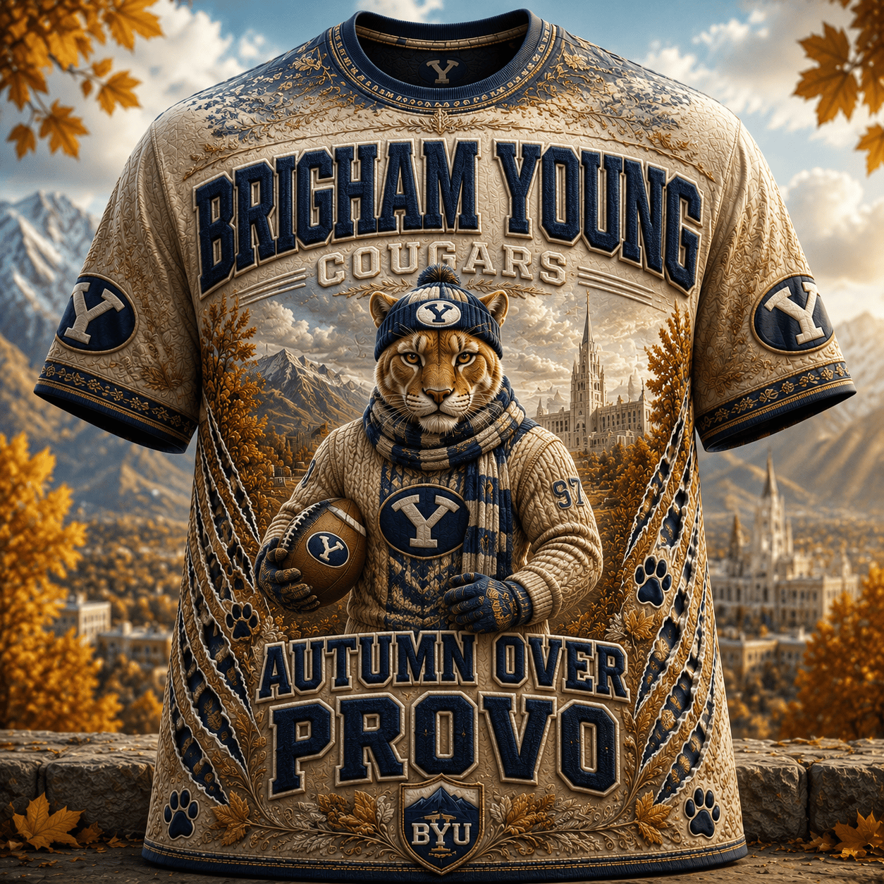 PREMIUM BYU 3D EMBOSS SHIRT NTB