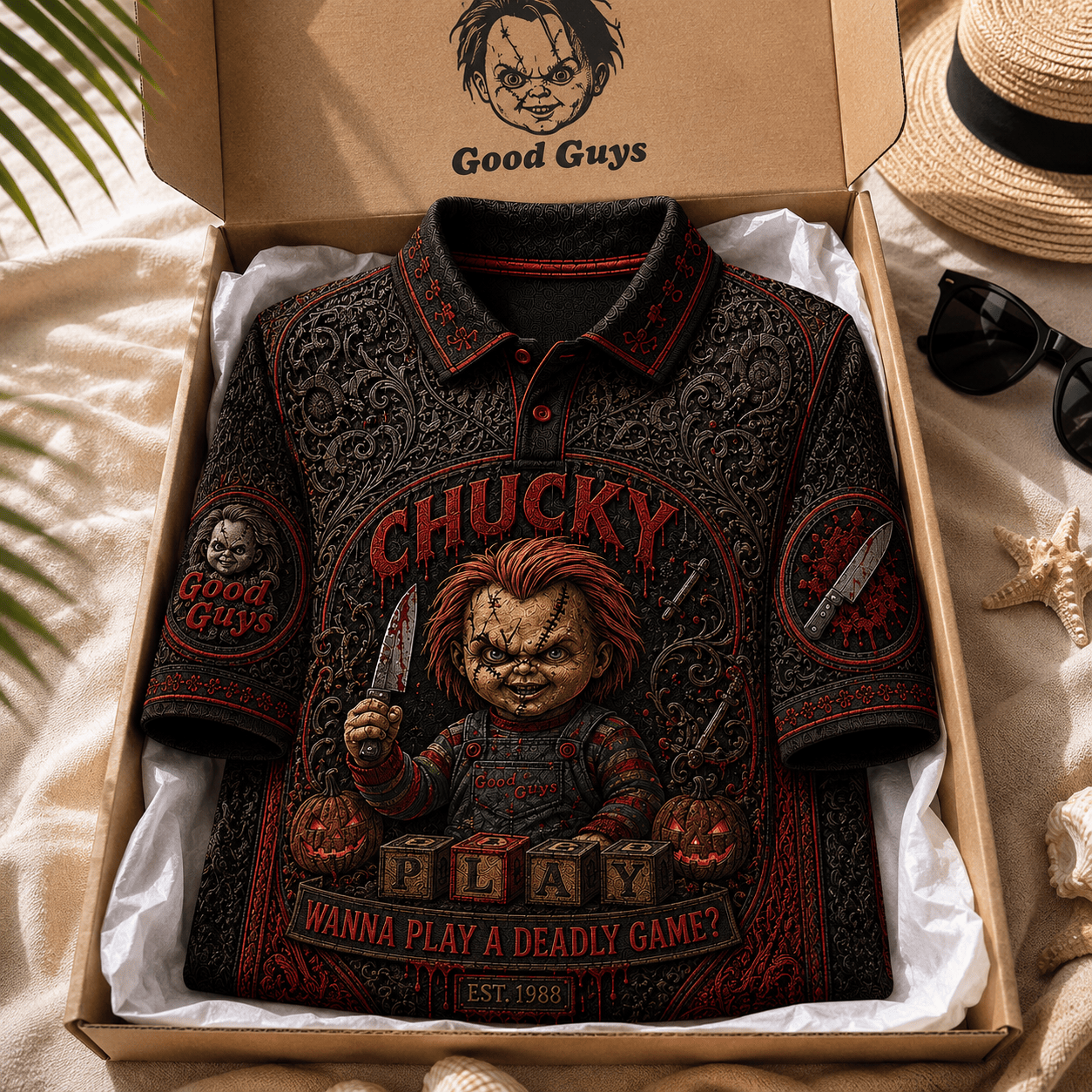 PREMIUM CKY EMBOSS POLO SHIRT HQH