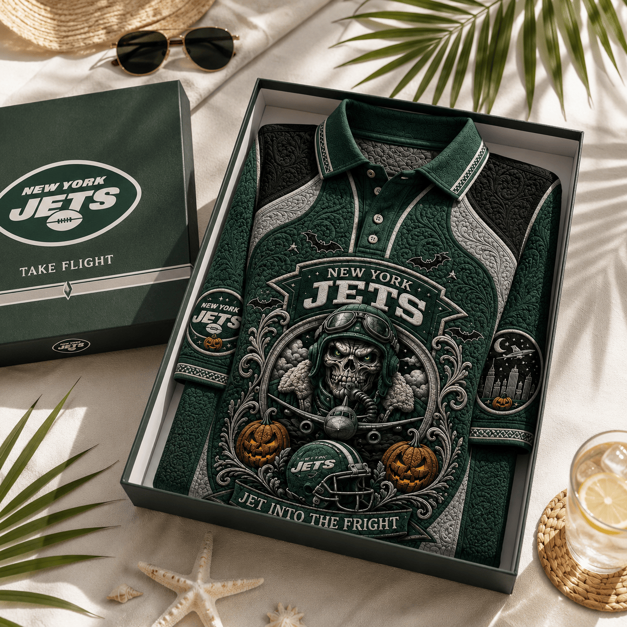 PREMIUM NYJ EMBOSS POLO SHIRT HQH