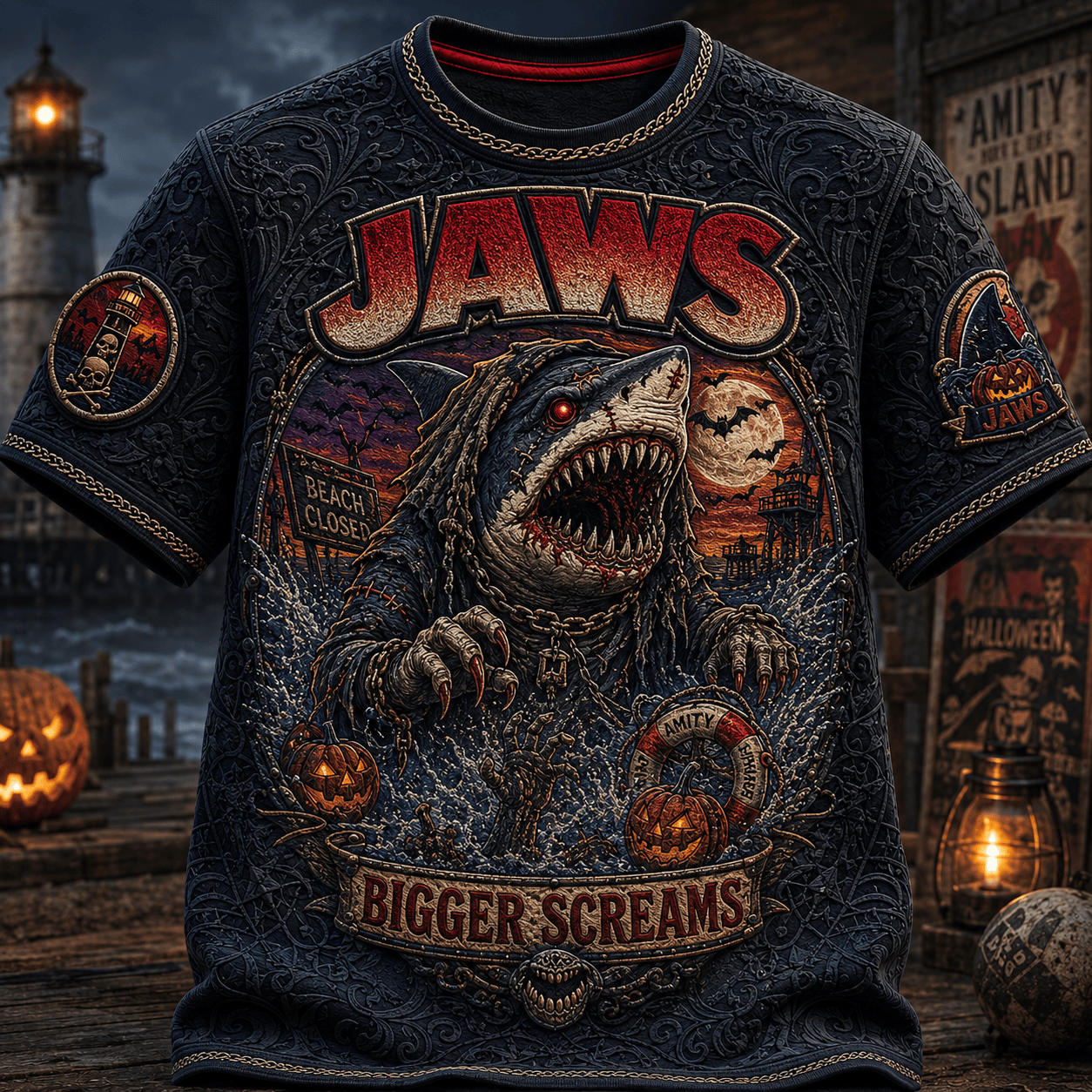 PREMIUM JAWS 3D EMBOSS SHIRT NTVA