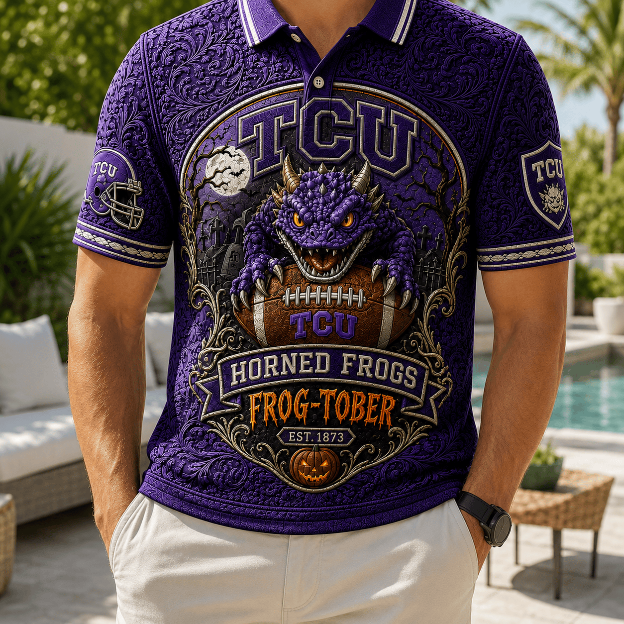 PREMIUM TCU EMBOSS POLO SHIRT NTNA