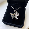 WVM Solid Gold Chain with Diamond Pendant HTTT
