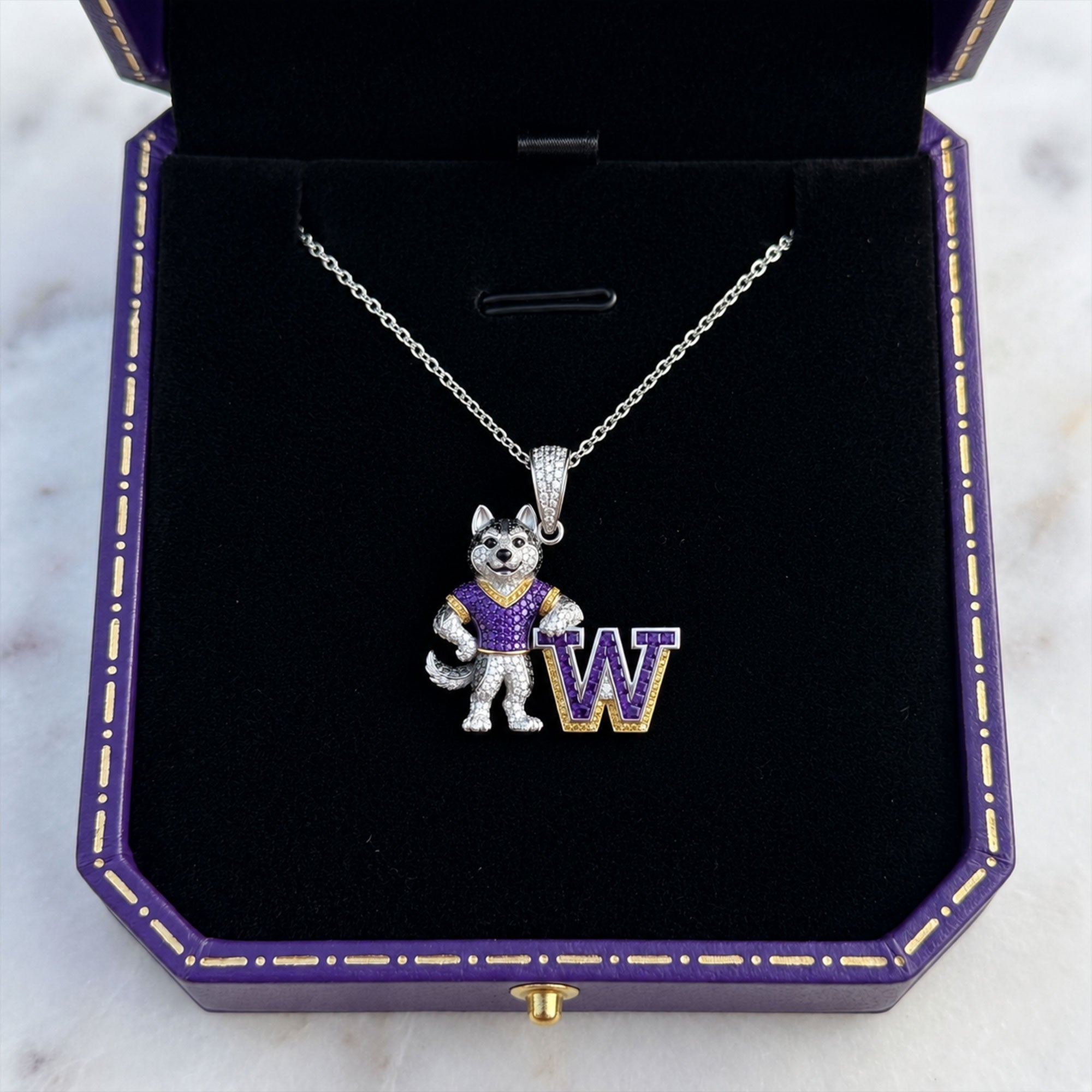 WSH Solid Gold Chain with Diamond Pendant HTTT