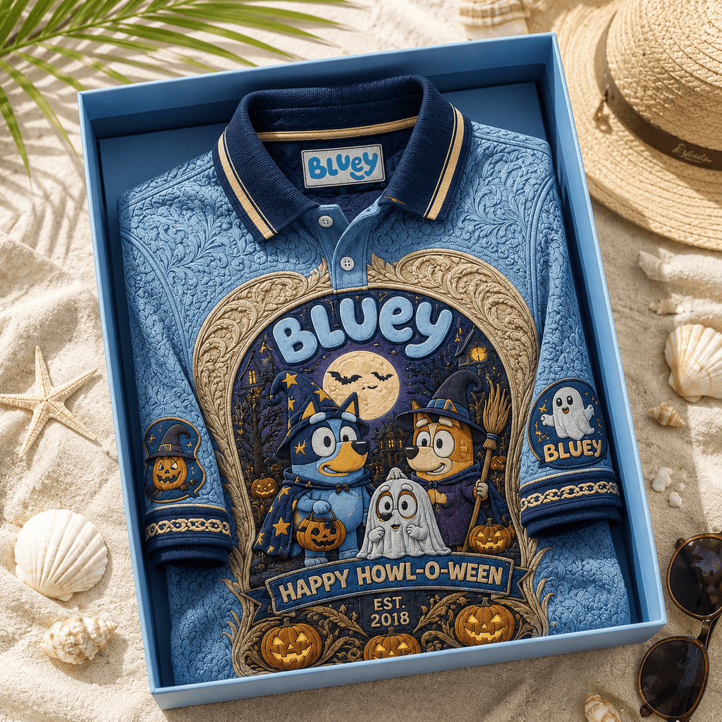 PREMIUM BLU EMBOSS POLO SHIRT NTNA