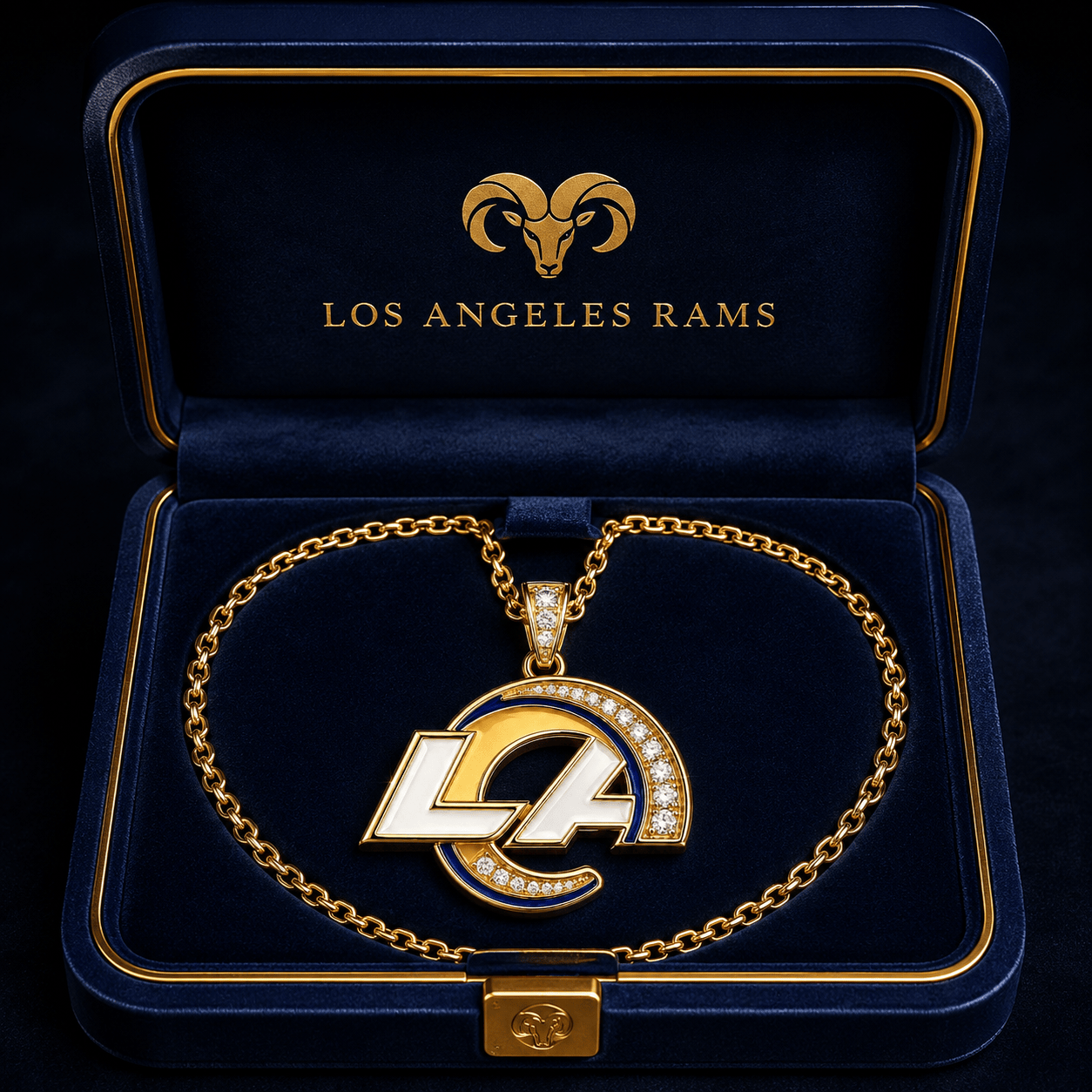 LARS Solid Gold Chain with Diamond Pendant BMD