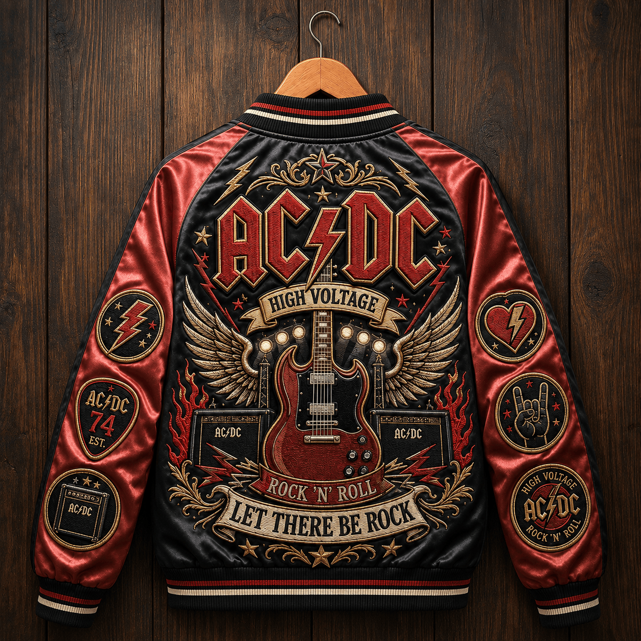PREMIUM ACD SATIN BASEBALL JACKET NTNA