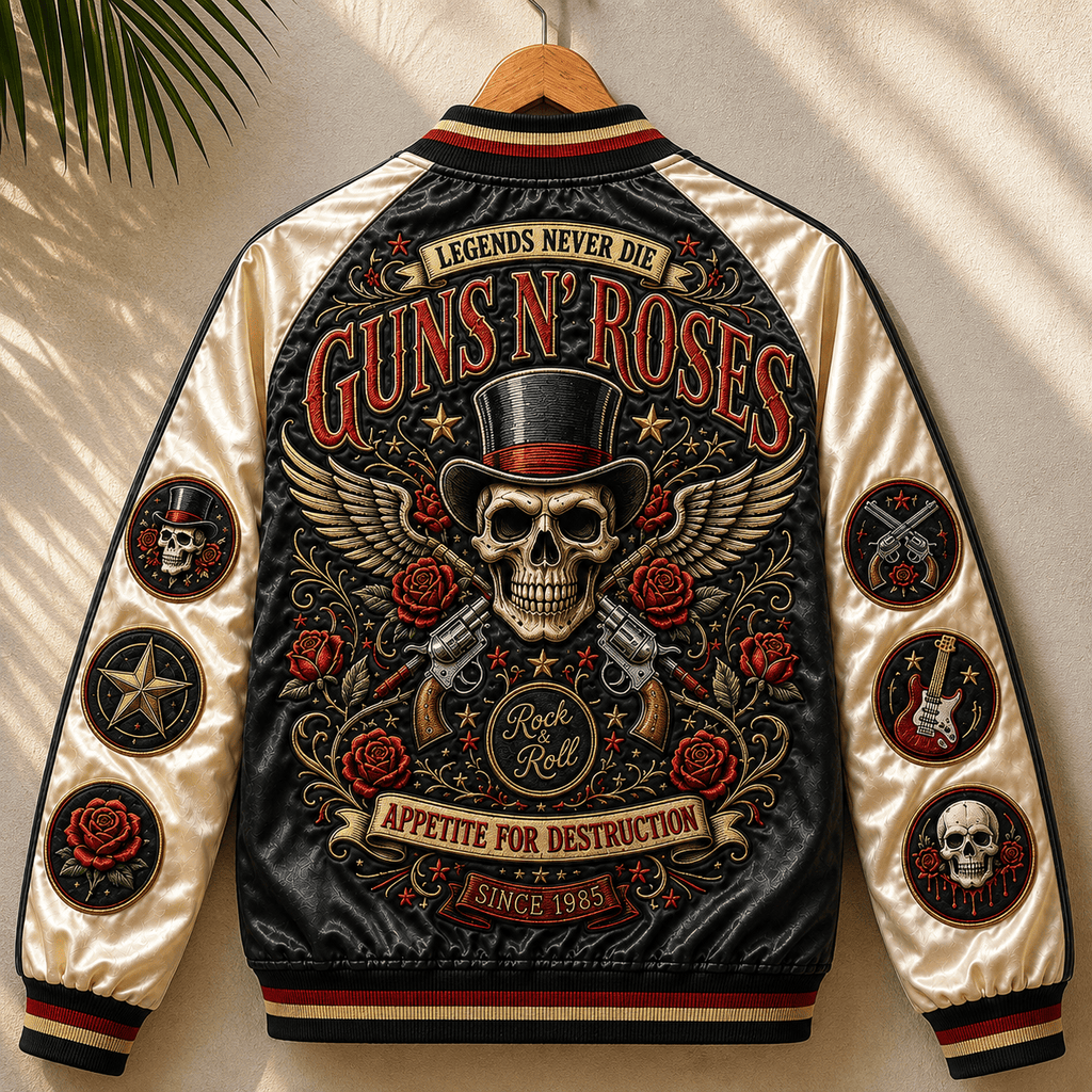 PREMIUM GNR SATIN BASEBALL JACKET NTNA