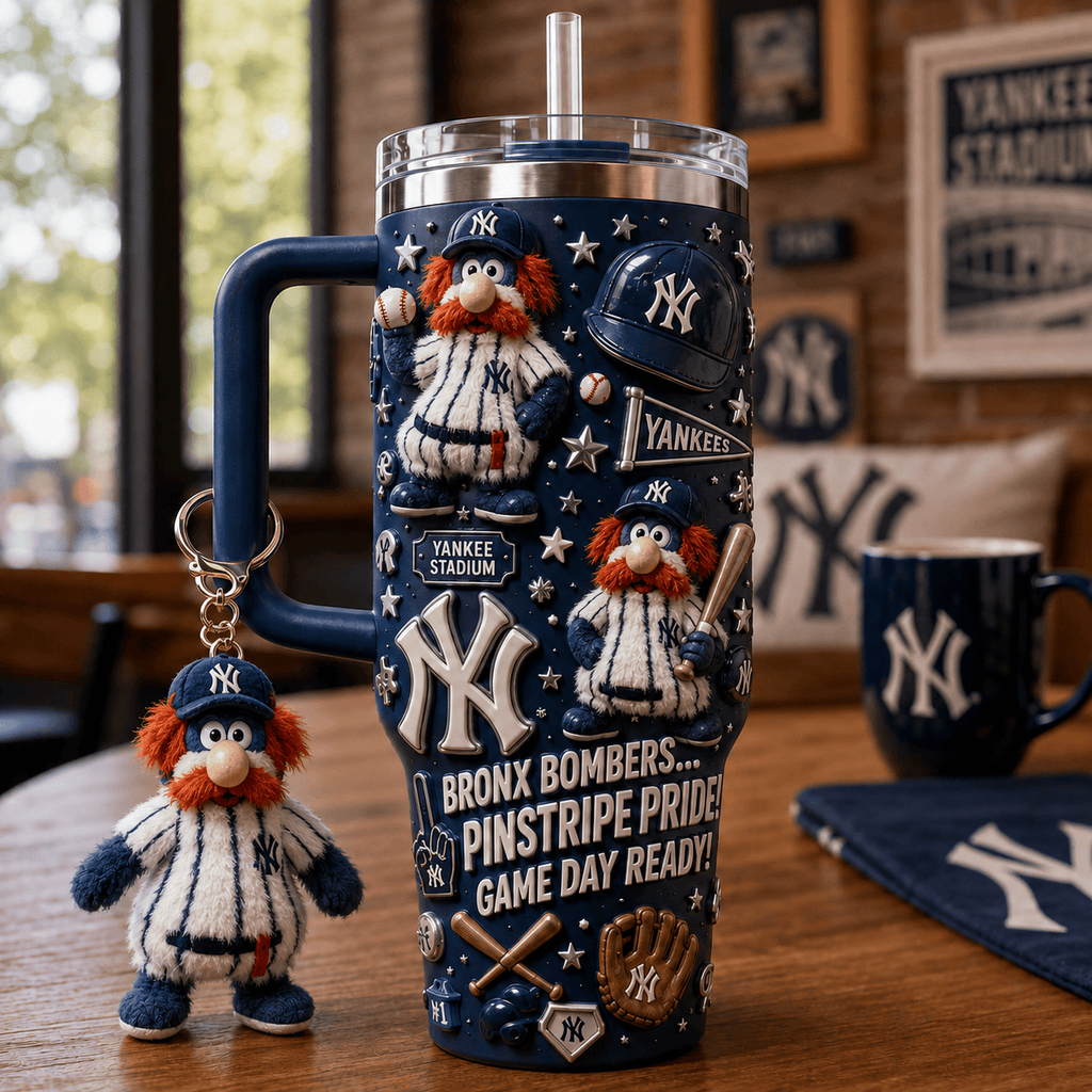 NYY 40oz Tumbler With Handle DNBN