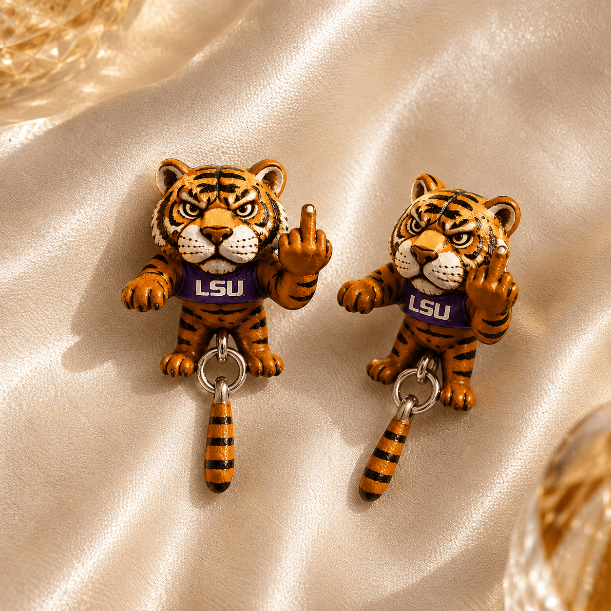 Premium LSU Dangle Earrings NTTB
